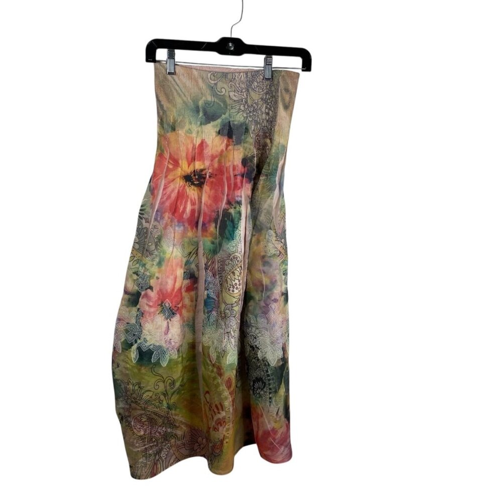 Lapis Convertible Skirt Dress Women's Multicolor One Size Floral Paisley Boho